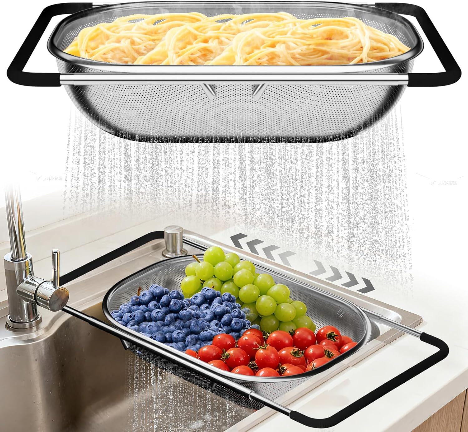 Over the Sink Colander Basket