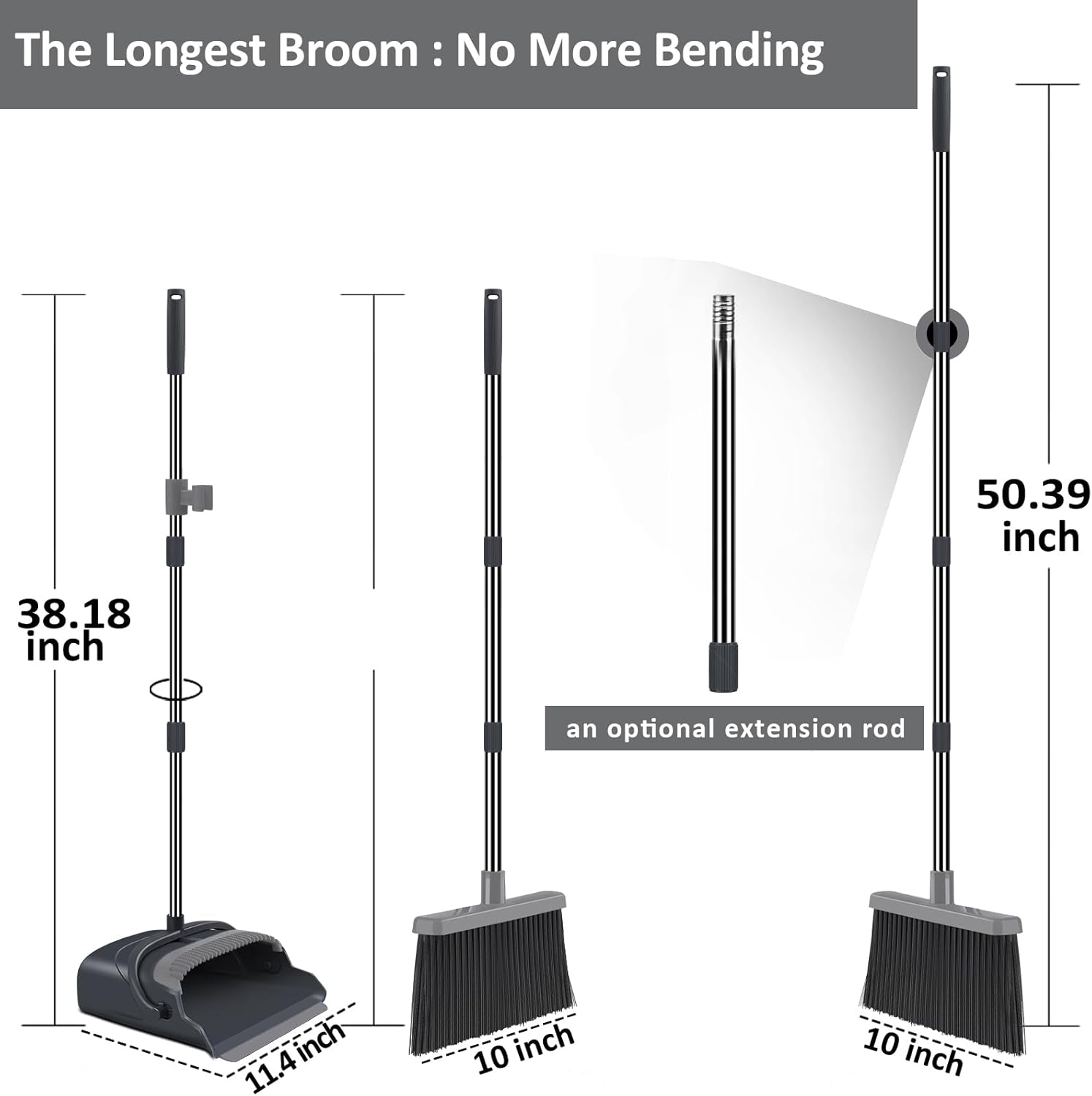 Cleaning Broom and Dustpan Set