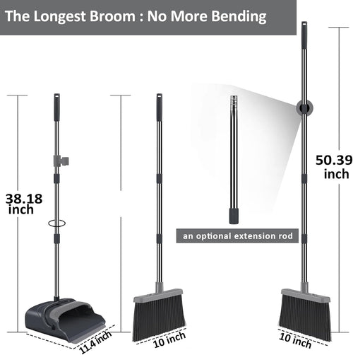 Cleaning Broom and Dustpan Set