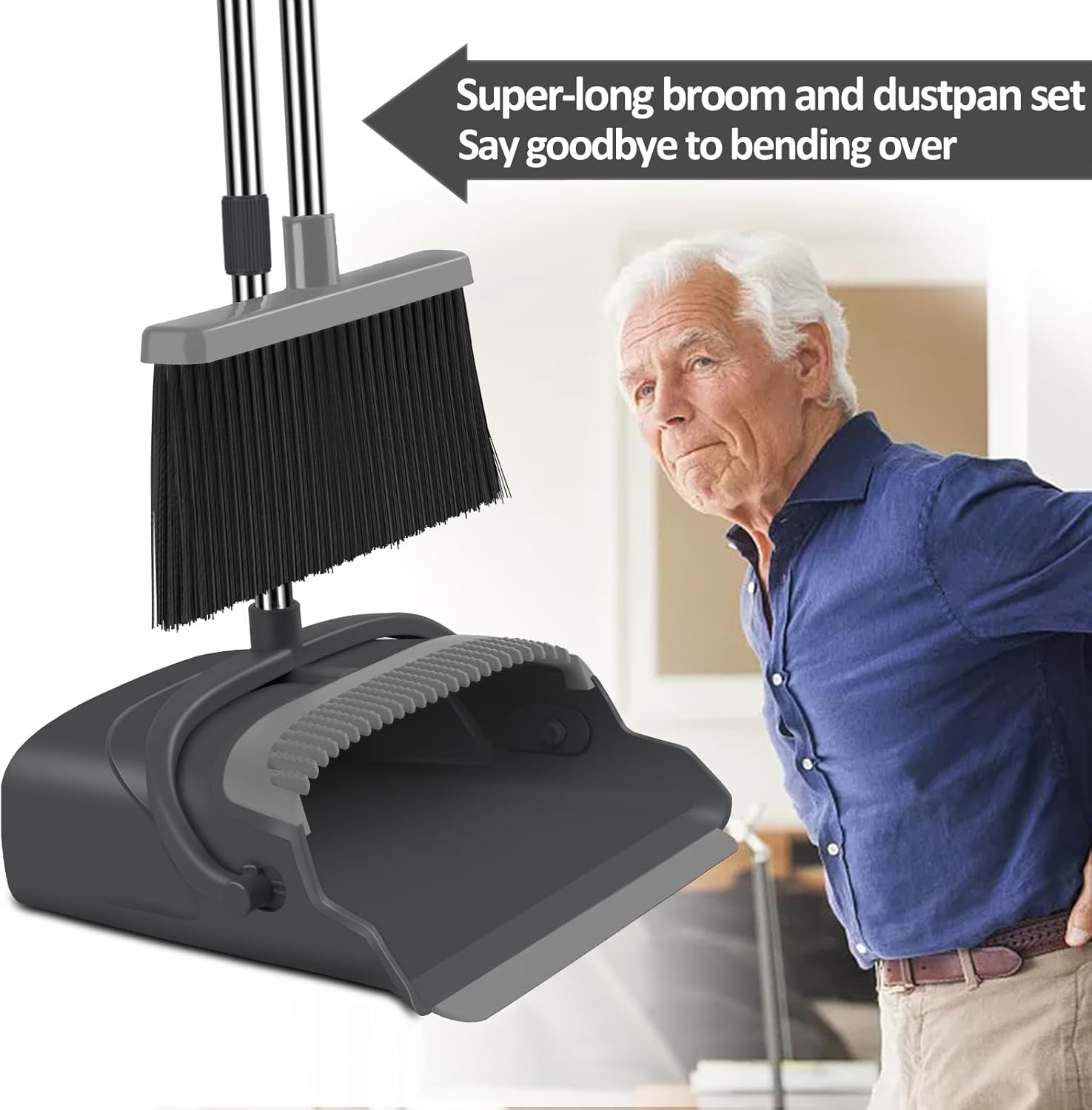 Cleaning Broom and Dustpan Set