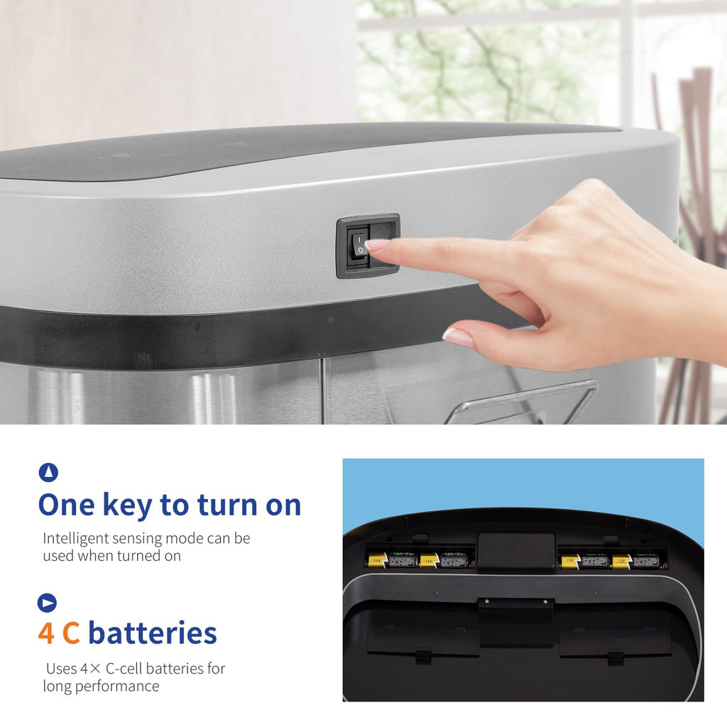 Touchless Stainless Steel Trash Can