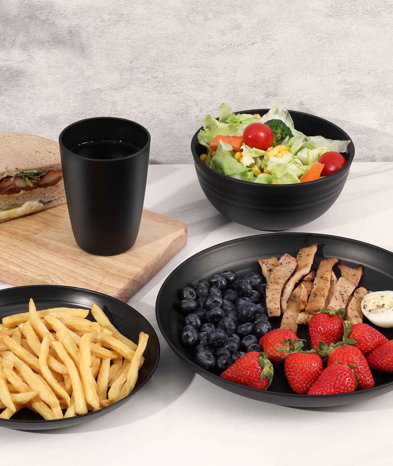 24 Piece Plates and Bowls Sets