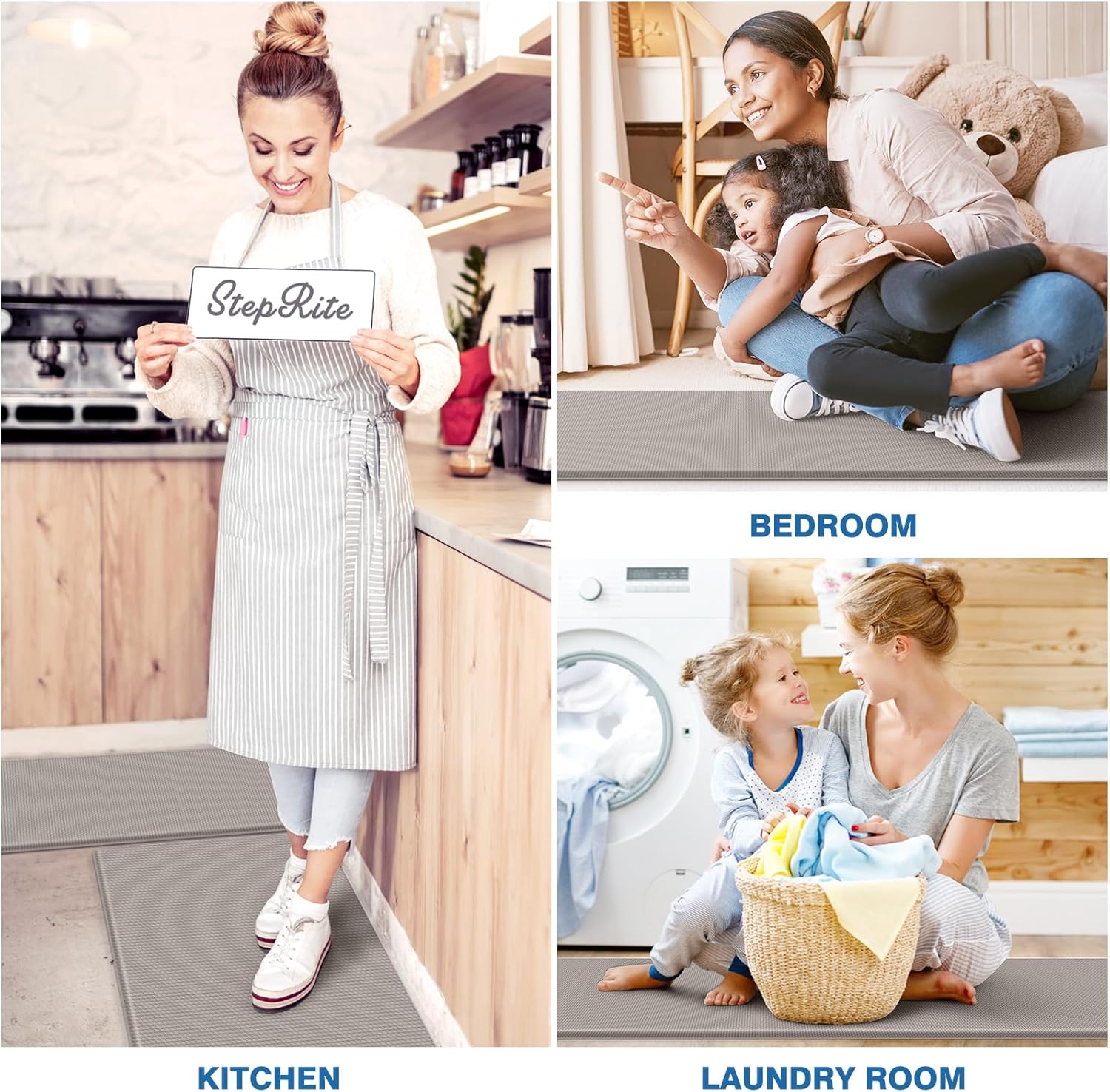 2 Piece Kitchen Mats for Floor