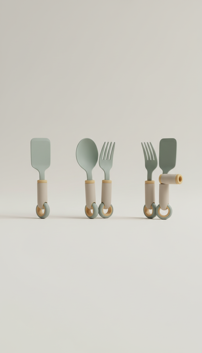 Modular Utensil Set With Compact Stand
