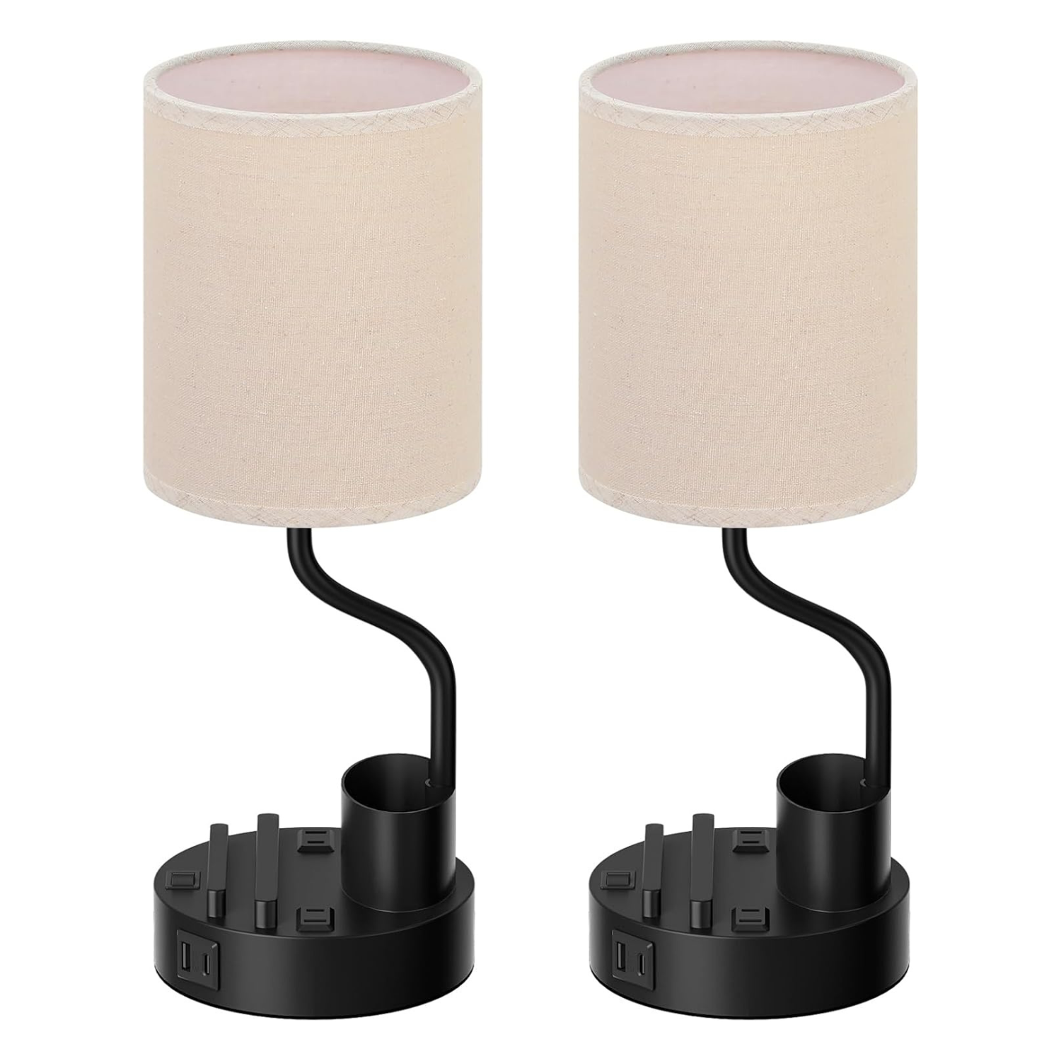 Table Lamp for Living Room Set of 2