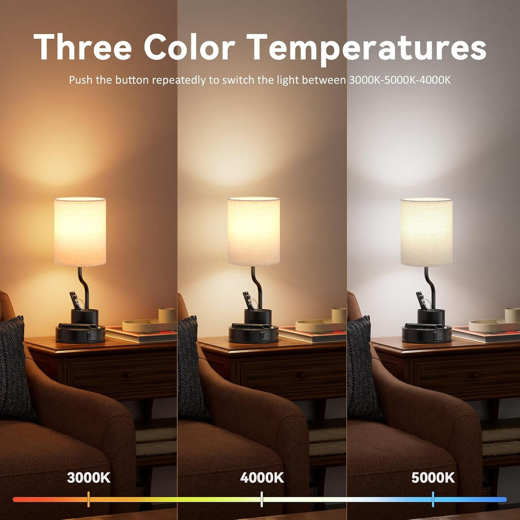 Table Lamp for Living Room Set of 2