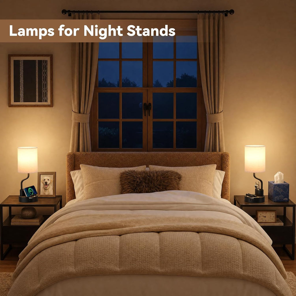 Table Lamp for Living Room Set of 2